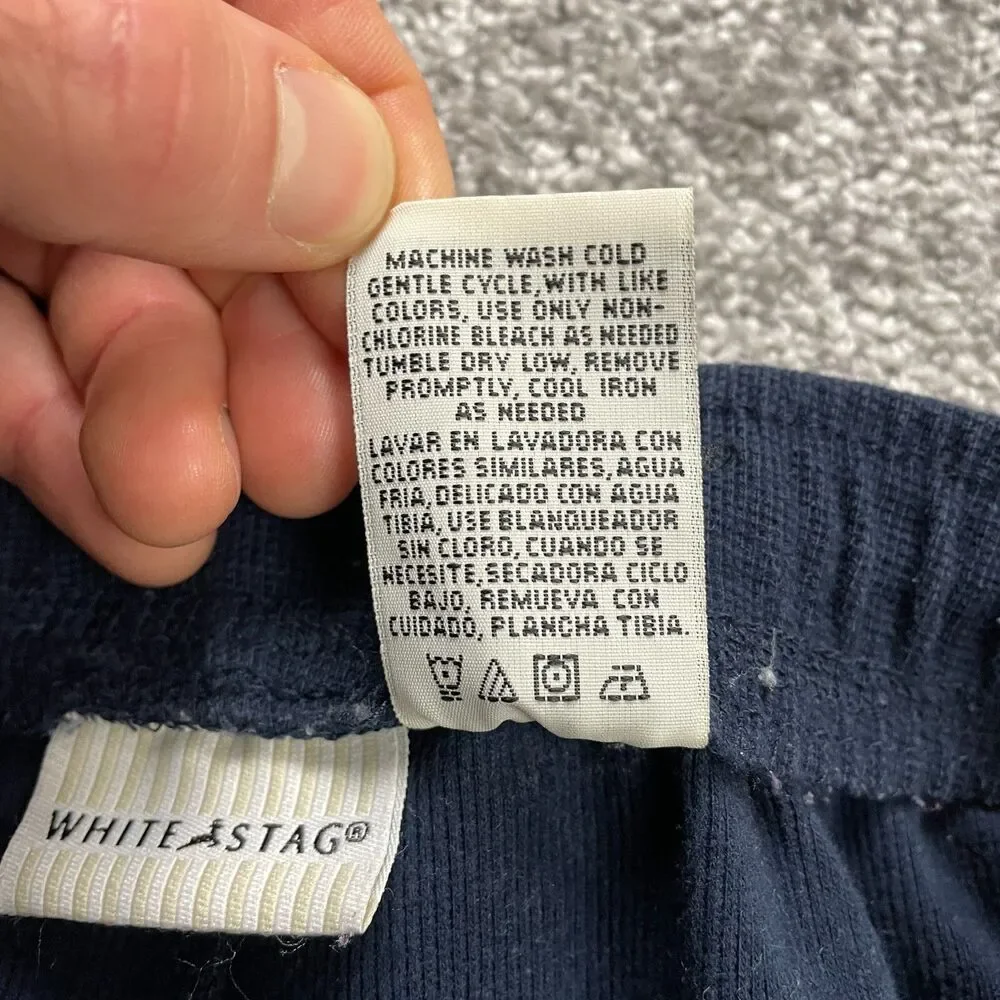 White Stag Sweatpants Womens Small 4/6 Navy Blue Lounge Casual Soft Ladies 28x28